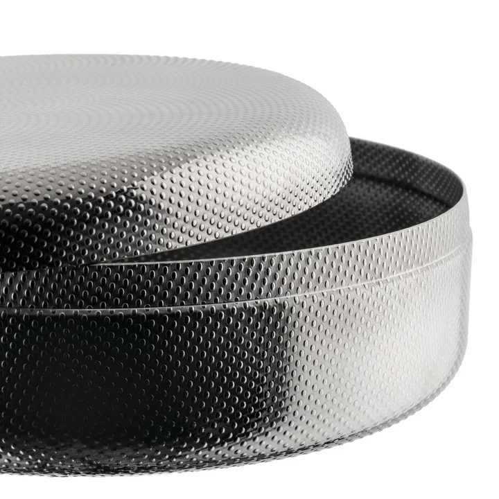 Alessi - Behälter mit Reliefdekor ‍JM01, Ø 23 cm, Edelstahl