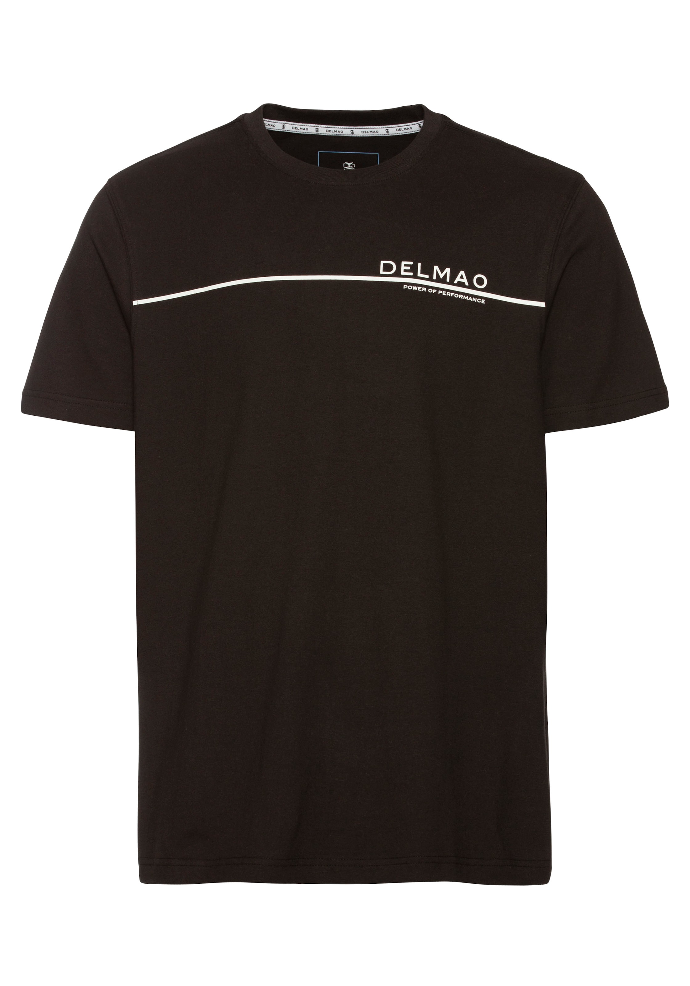DELMAO T-Shirt , Kurzarm,  mit coolem Print,  Rundhalsausschnitt,  aus 100% Baumwolle
