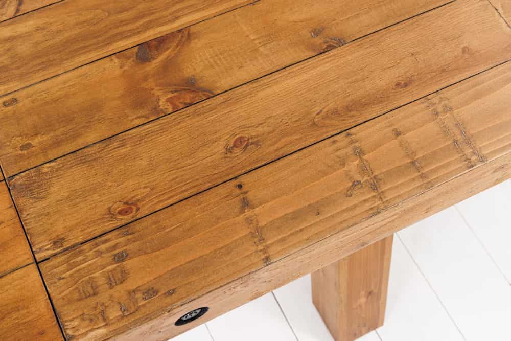 Massiver Esstisch FINCA 300-400cm vintage braun verlängerbar recyceltes Pinienholz