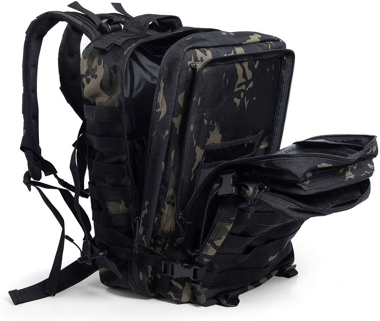 (45L) Taktischer Militär Wander Rucksack MOLLE System Outdoor Camping Backpack - Camouflage