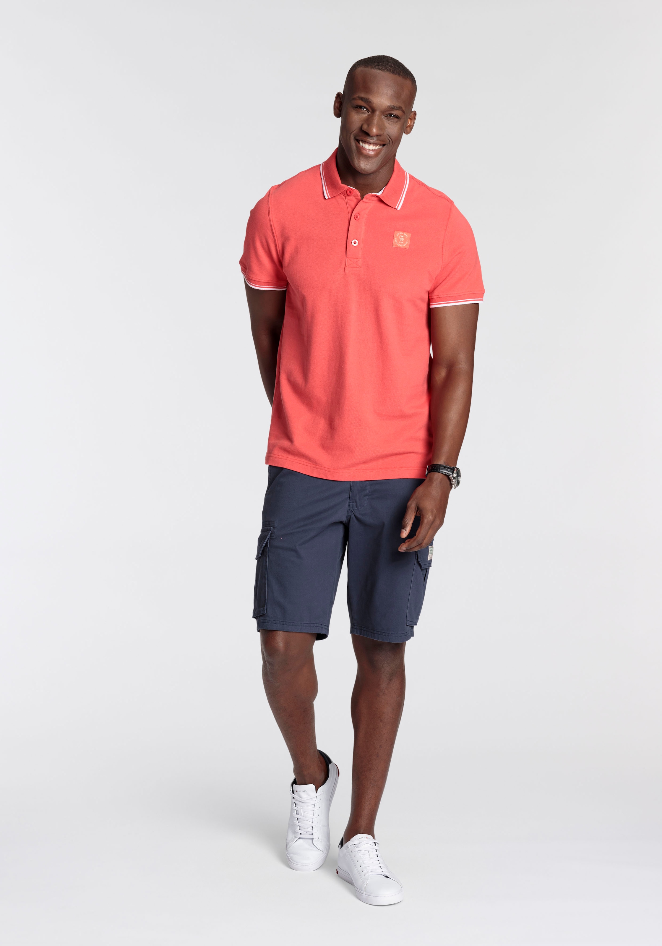DELMAO Poloshirt , Kurzarm,  lockere Passform,  Polokragen,  für Tennis oder Golf