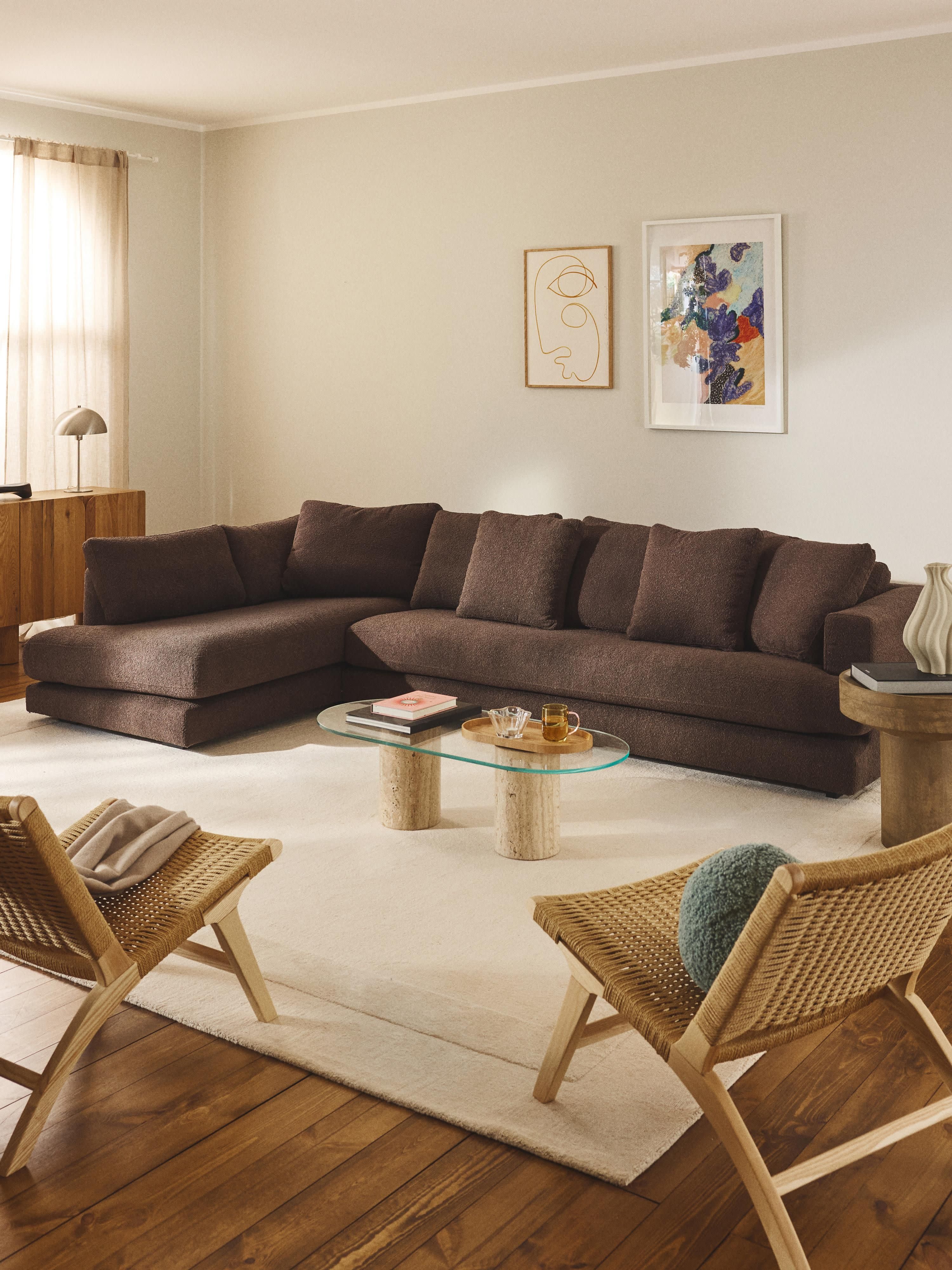 XL bouclé hoekbank Tribeca