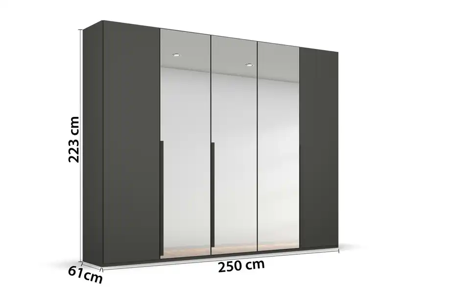 Drehtürenschrank 251 cm 5 Stück