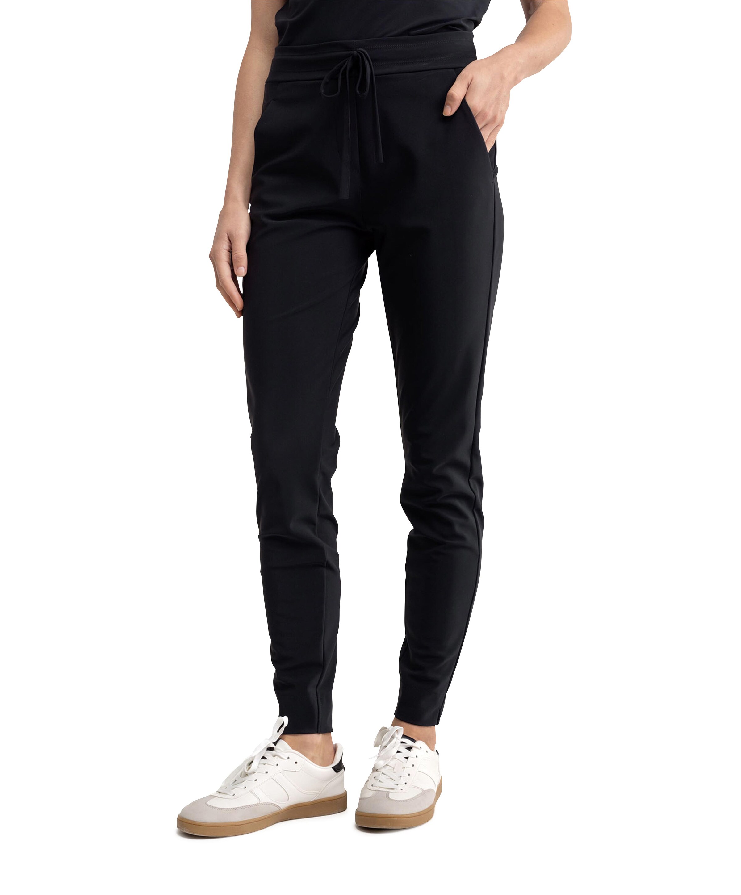 Studio Anneloes Downstairs bonded trousers zwart