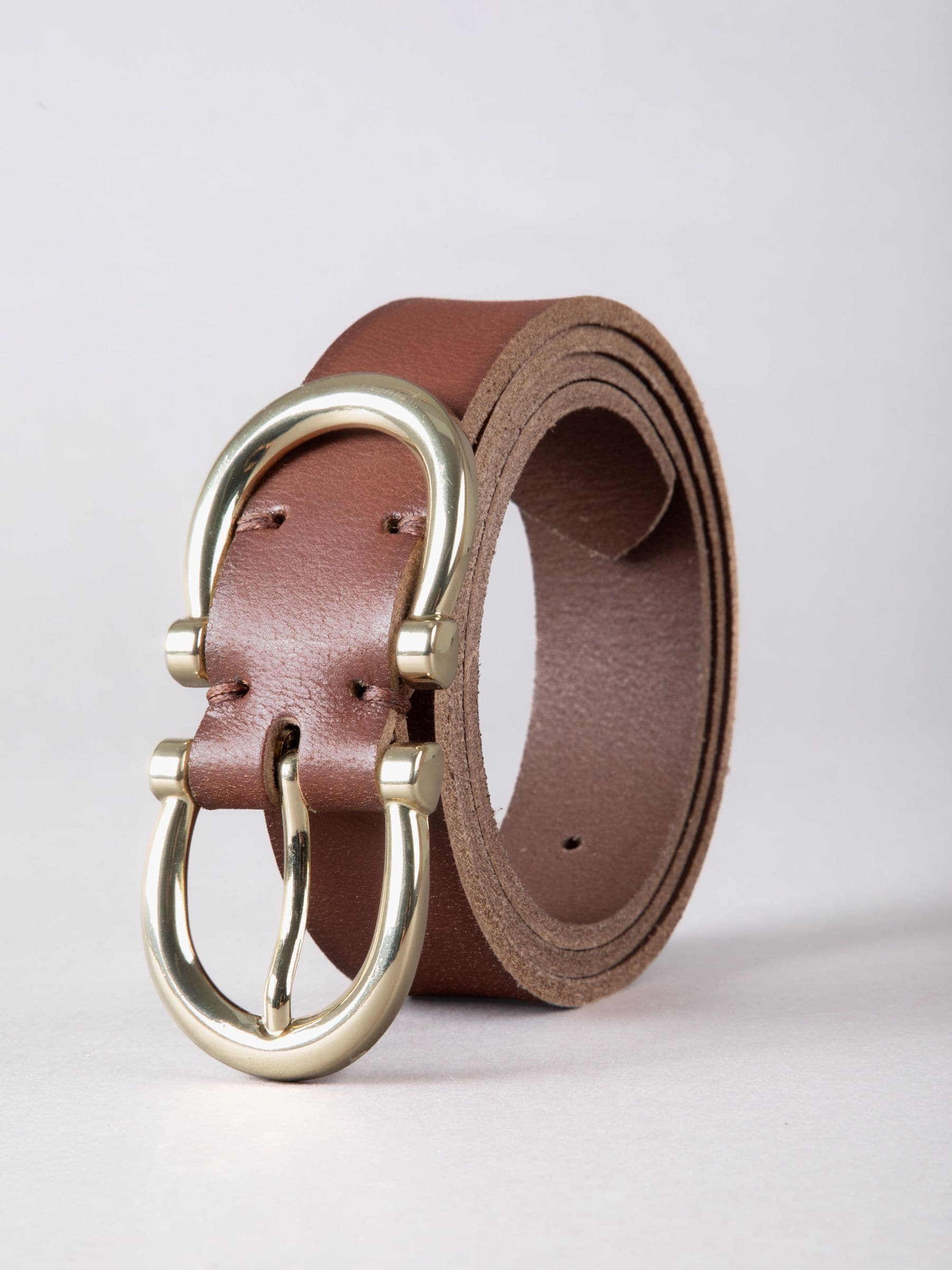 Bruin - Lakeland Leather Bowness Suède Riem met Dubbele Gesp