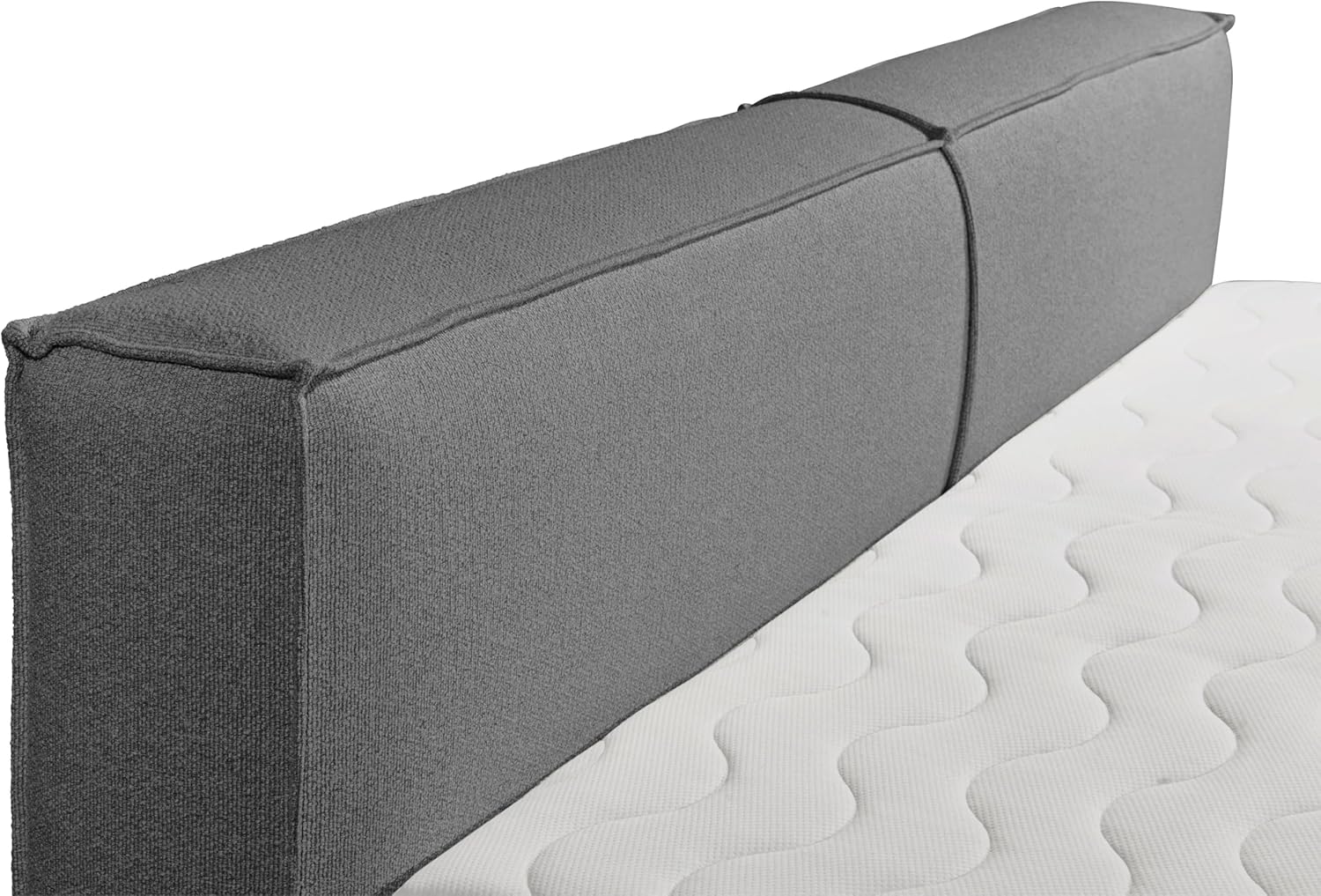 Boxspringbett Sandon 180x200 in Dunkelgrau – Duo-Wendematratze H3/H4 mit 7-Zonen-Tonnentaschenfederkern, 6 cm Topper & komfortabler Liegehöhe 70 cm