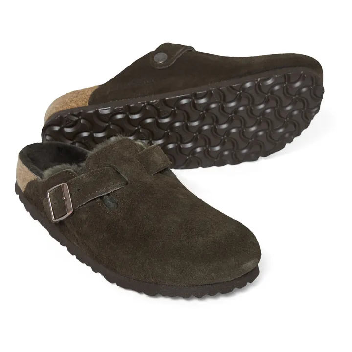 BIRKENSTOCK Sabots Boston Shearling - Collection Adulte | Marron