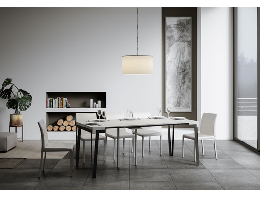 ITAMOBY - Console extensible rio 90x40/300cm frêne blanc