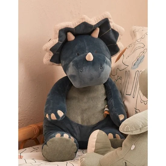 Peluche medium Ops en veloudoux   Bleu        de               Noukies