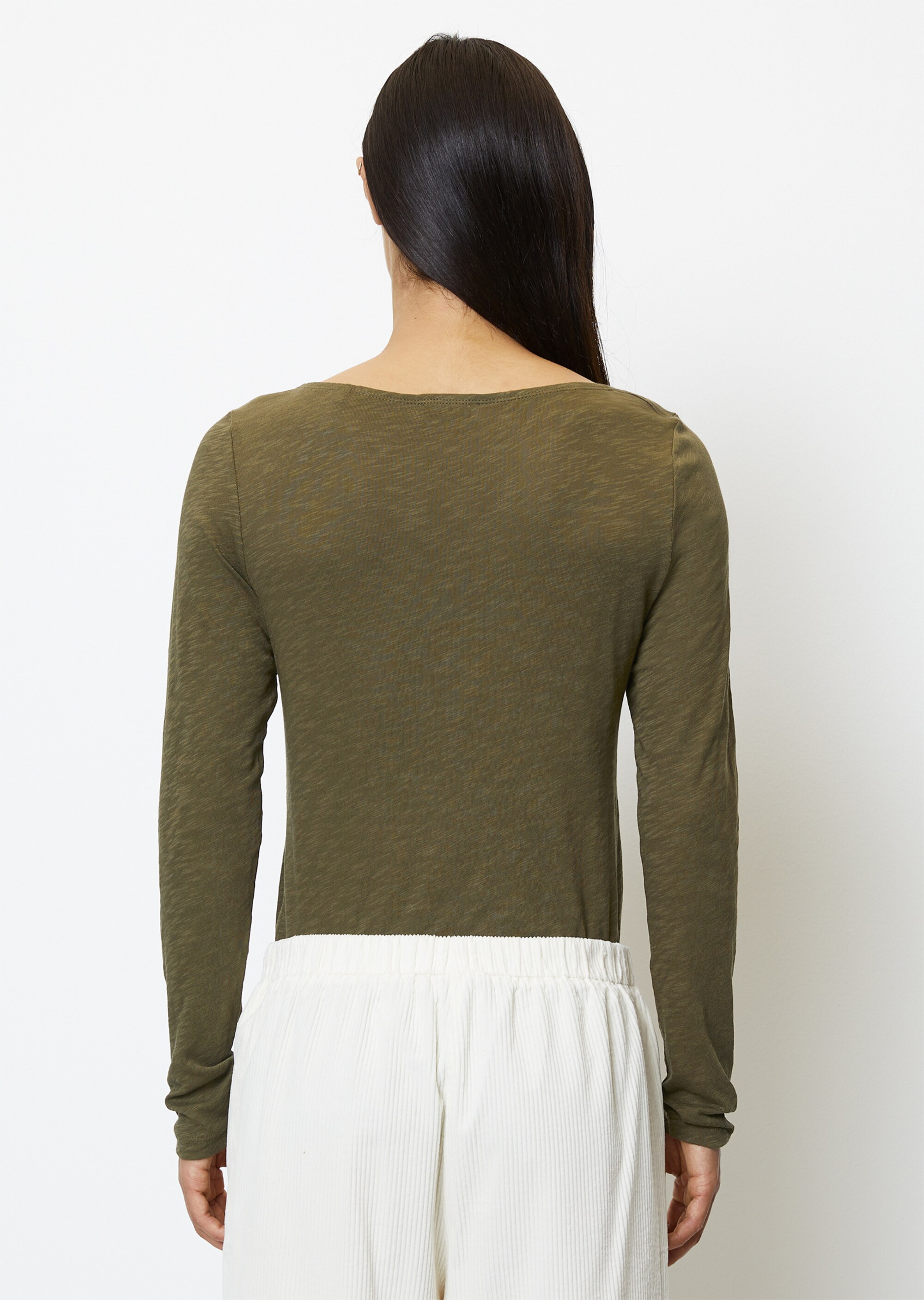 Longsleeve regularaus Slub-Jersey