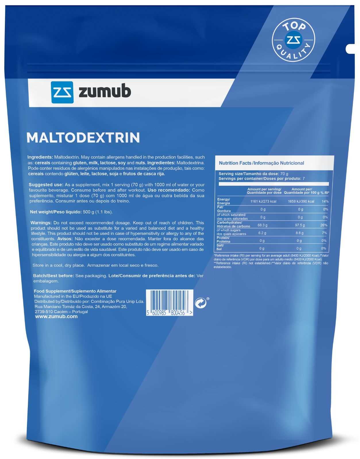 Maltodextrina Zumub 500g