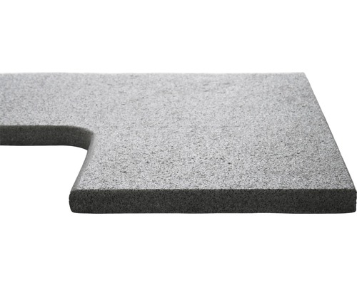 FLAIRSTONE Zwembadrand Phoenix grijs hoekstuk binnen afgerond 60x35 / 60x35 x 3 cm