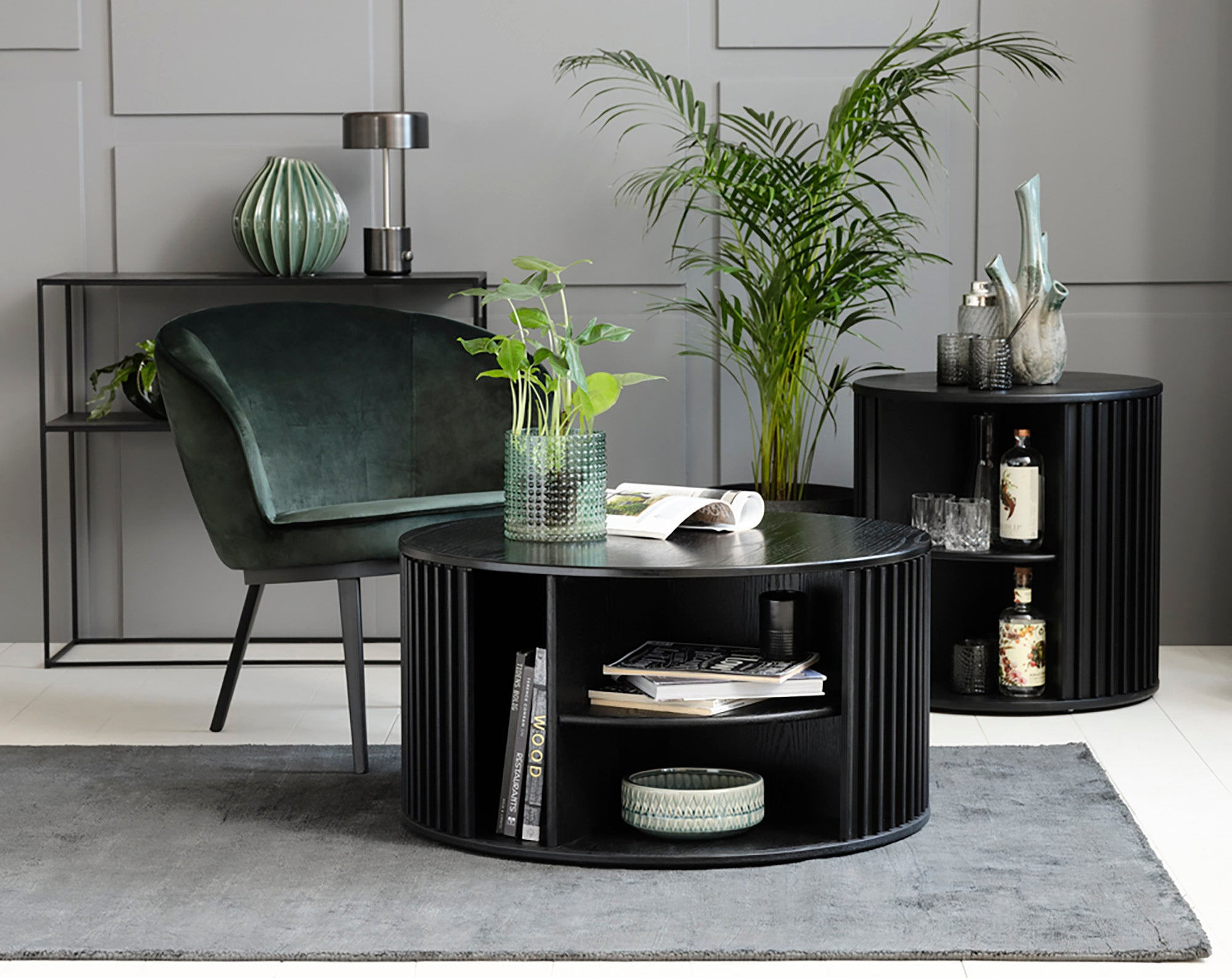 Morrin Salontafel - ø85 cm - Zwart