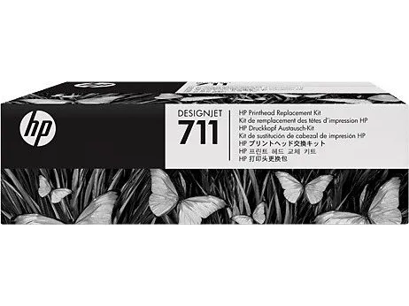 HP 711 - Sort, gul, cyan, magenta - printhoved - for DesignJet T100, T120, T120 ePrinter, T125, T130, T520, T520 ePrinter, T525, T530