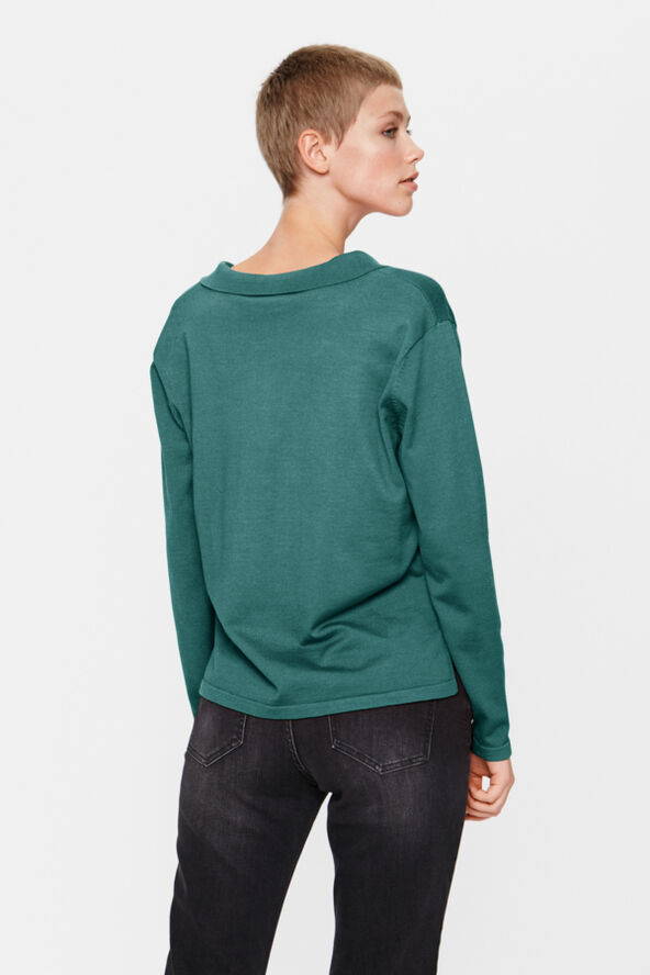 Saint Tropez MilaSZ Polo Pullover Sagebrush green melange
