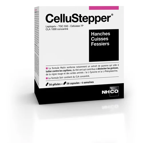 NHCO Santé Minceur - CelluStepper - Hanches Cuisses Fessiers -56 Gélules + 56 Capsules