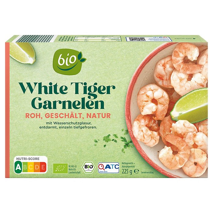 BIO Bio-Garnelen 225 g, White Tiger