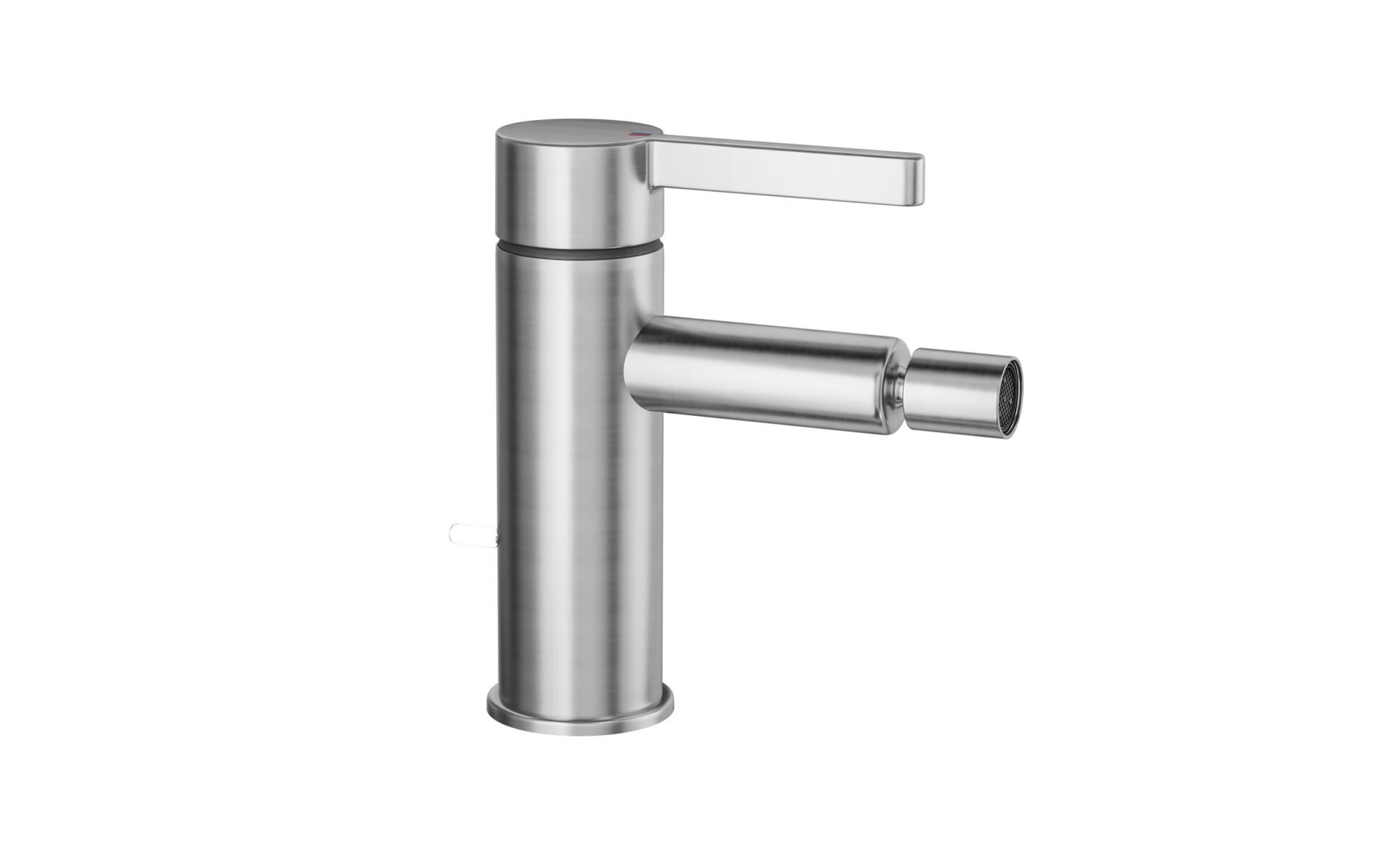 Bidetbatterie BEVO - Gebürsteter Stahl<br>Hebelmischer – Bidet