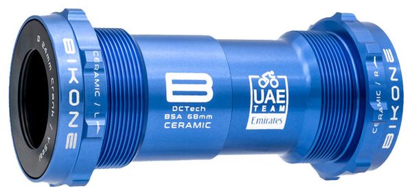 Boîtier de Pédalier Bikone DCTech BSA Road Ceramic pour Shimano (Route) Bleu Édition UAE Team Emirates