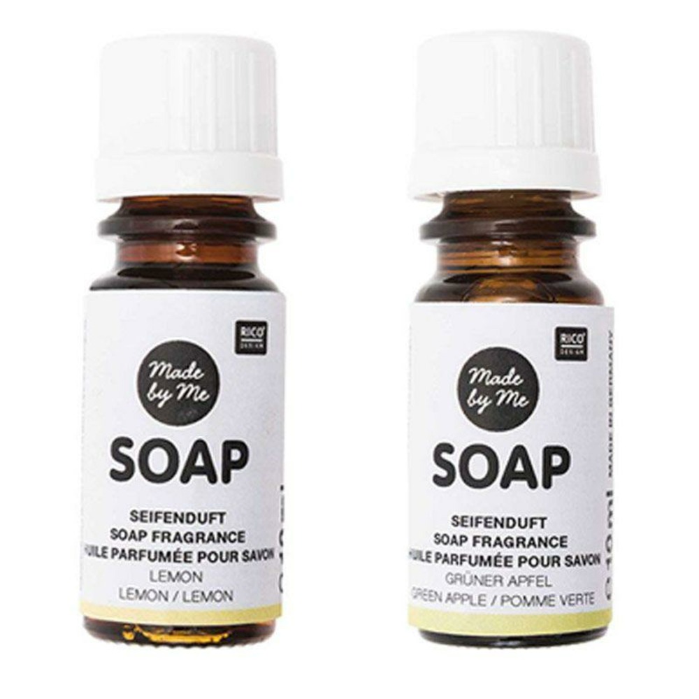 2 huiles parfumées 10 ml pour savon - citron, pomme