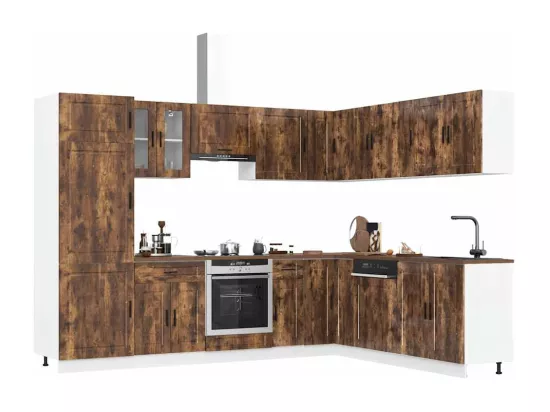 Ensemble d'armoires de cuisine 14 pcs Porto bois d'ingénierie