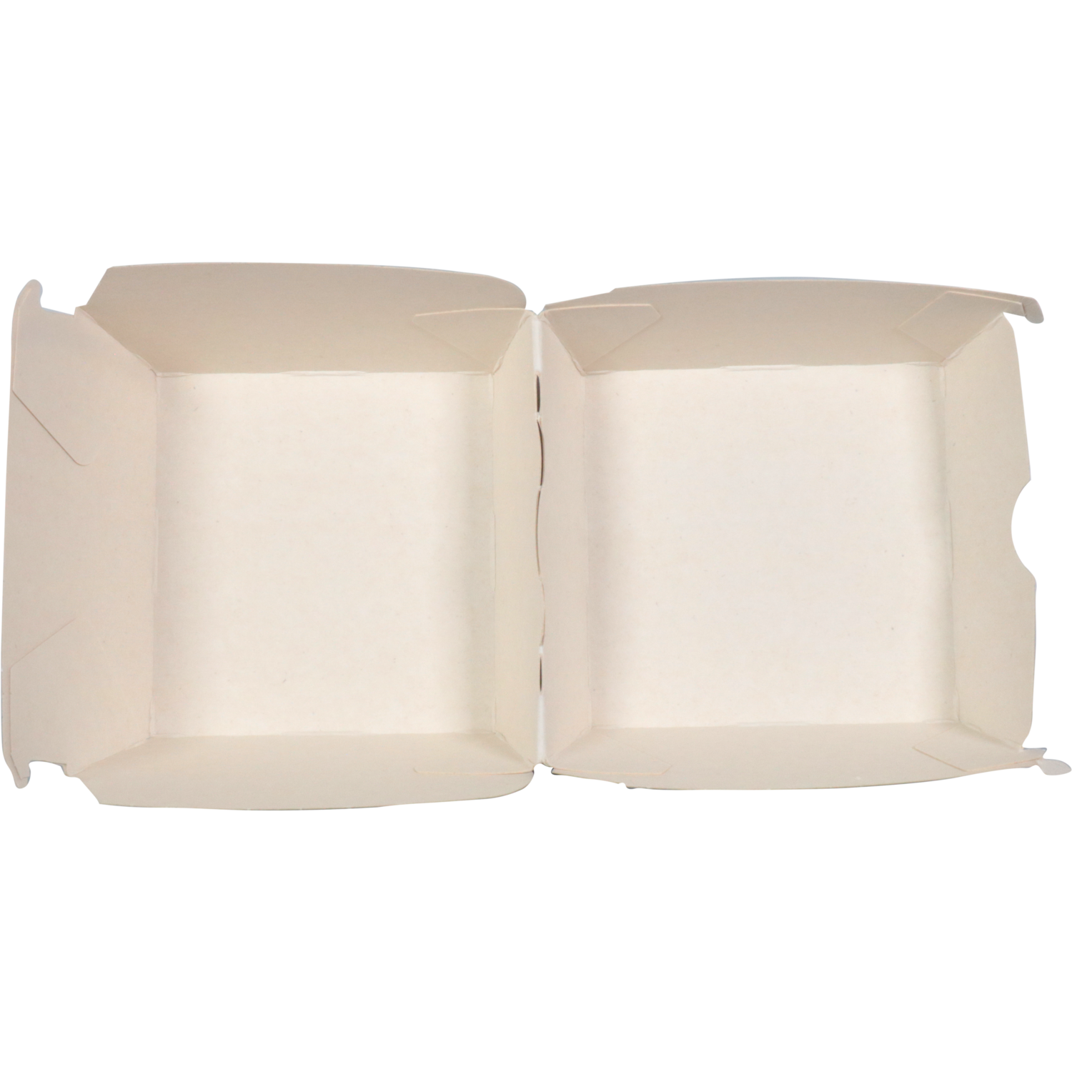 Bak, Karton + kleicoating, TASTY, hamburgerbak, 90x90x70mm, wit