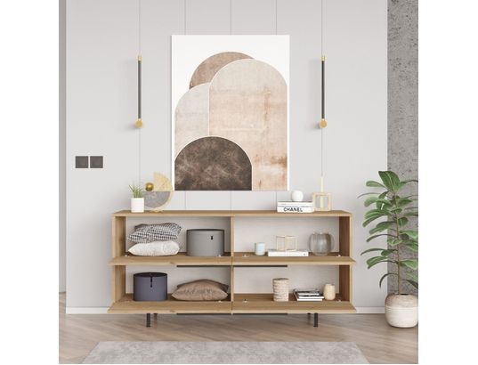 CONCEPT1 - Bahut On3s noyer 160 x 44,5 x 74,3cm