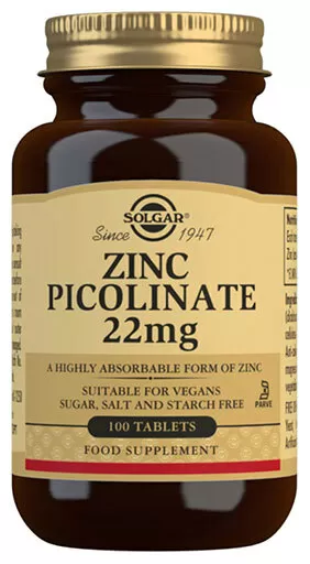Solgar Zink Pikolinat - 100 tab