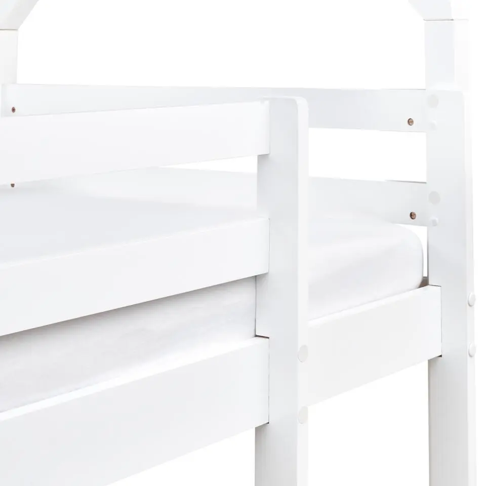 GIRGOLS - Stapelbed met opbergruimte - Wit - 90 x 200 cm - Dennenhout