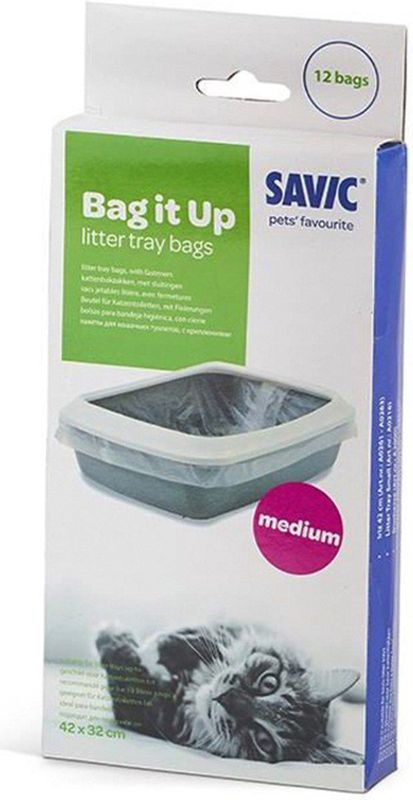 Savic - Bag it Up - Kattenbakzakken - Voordeelpakket Hop In Giant - 3 x 6 Stuks