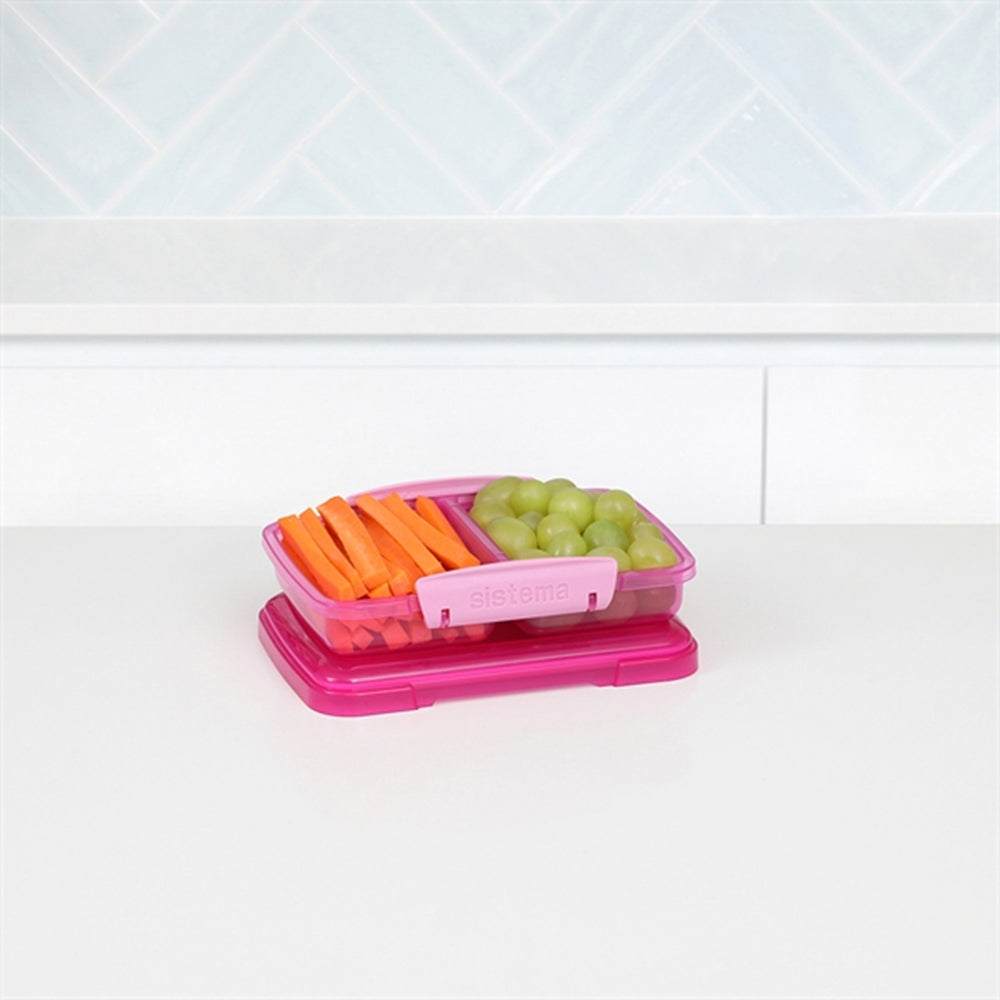 Small Split Madkasse 350 ml Pink - Sistema