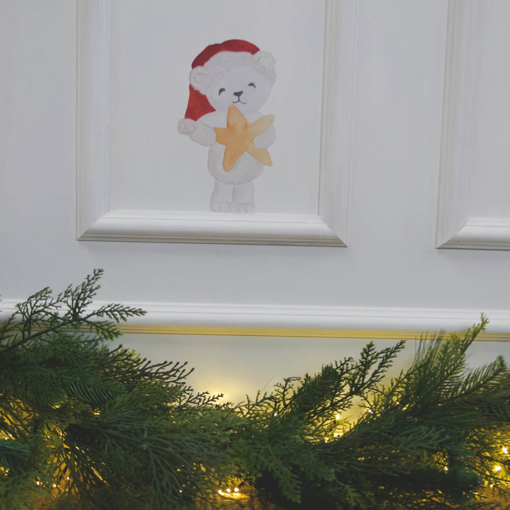 Køb That's Mine White Wallsticker Santa Bears