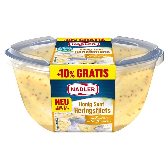 NADLER Heringsfilets 440 g, Honig-Senf Sauce