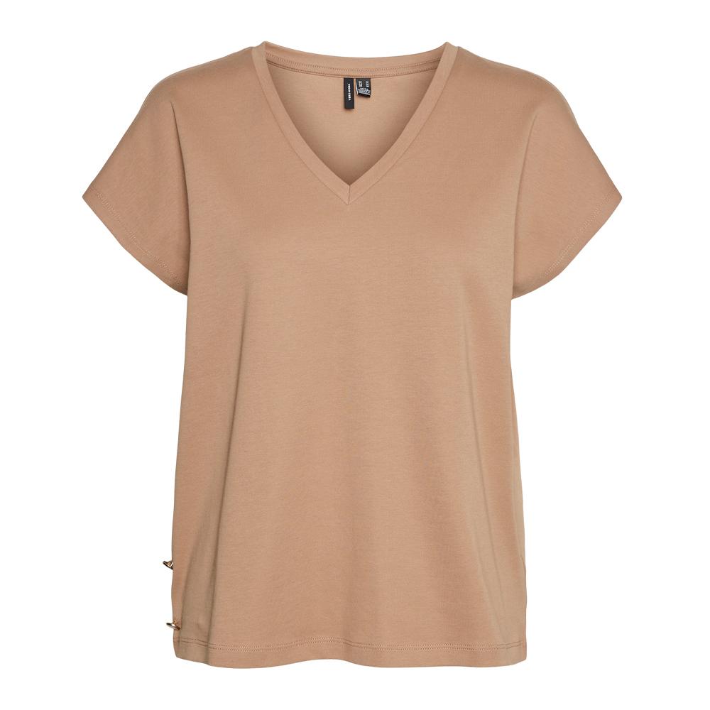 Vero Moda T-shirt Marron Femme Vero Moda Karin Ava