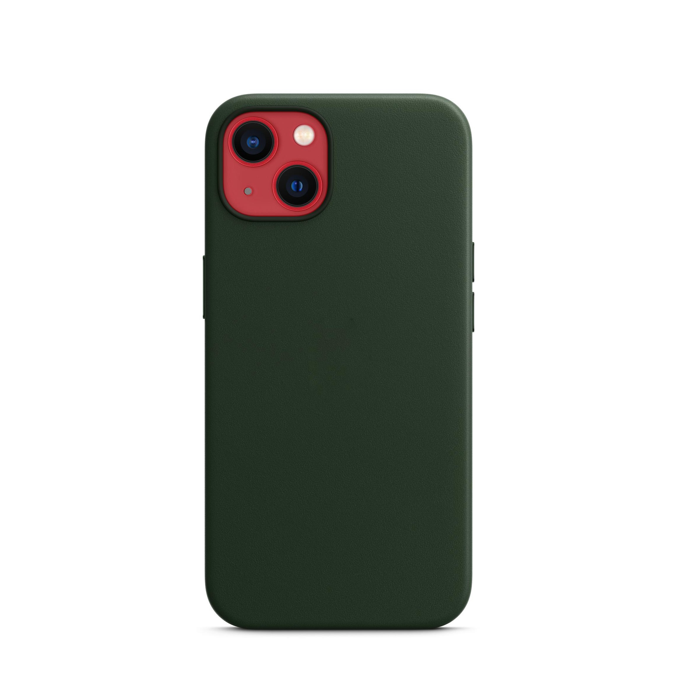 iPhone 13 MagSafe Leder Case Schutzhülle - Grün