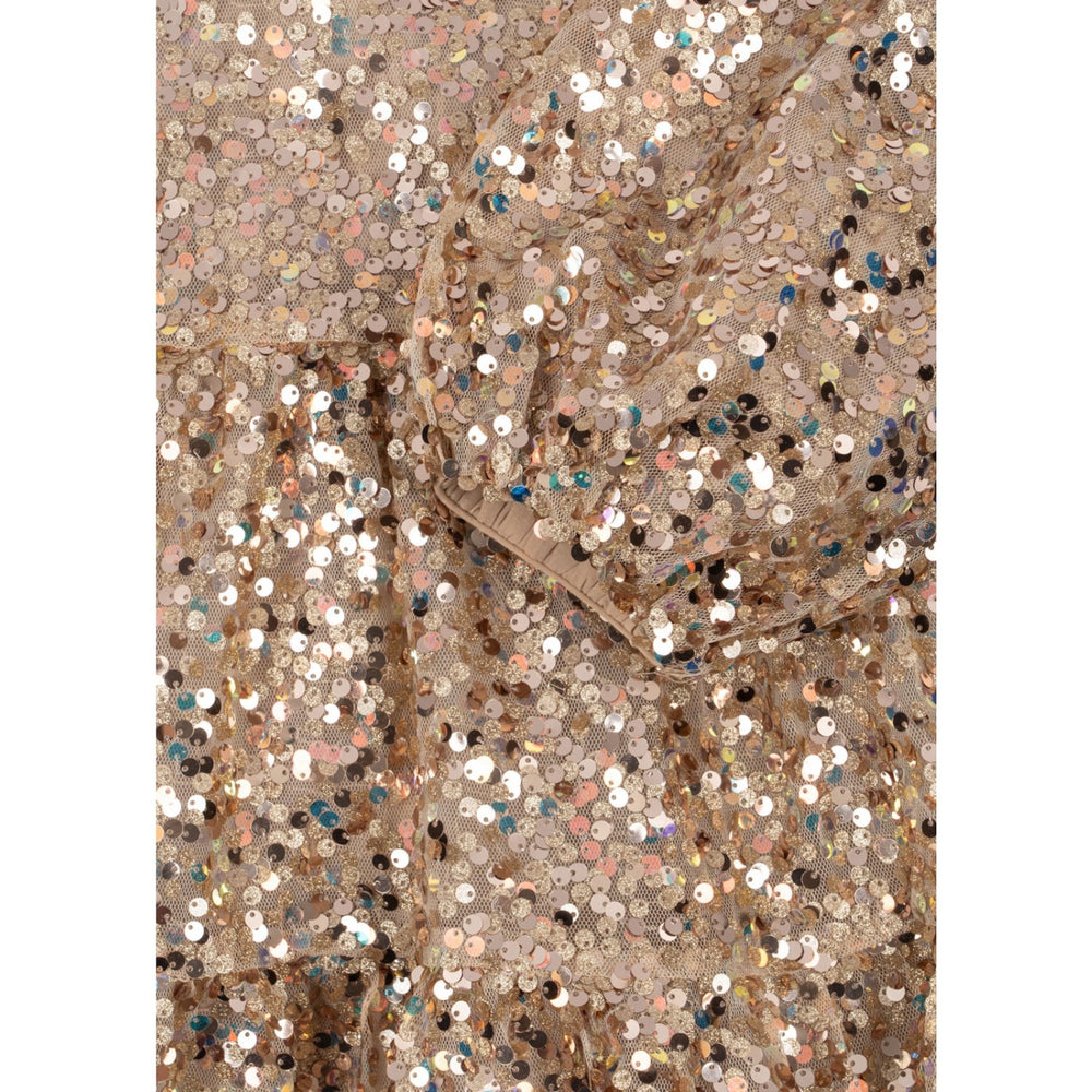 Køb Konges Sløjd Gold Glitter Lila Sequins Sløjfe Kjole