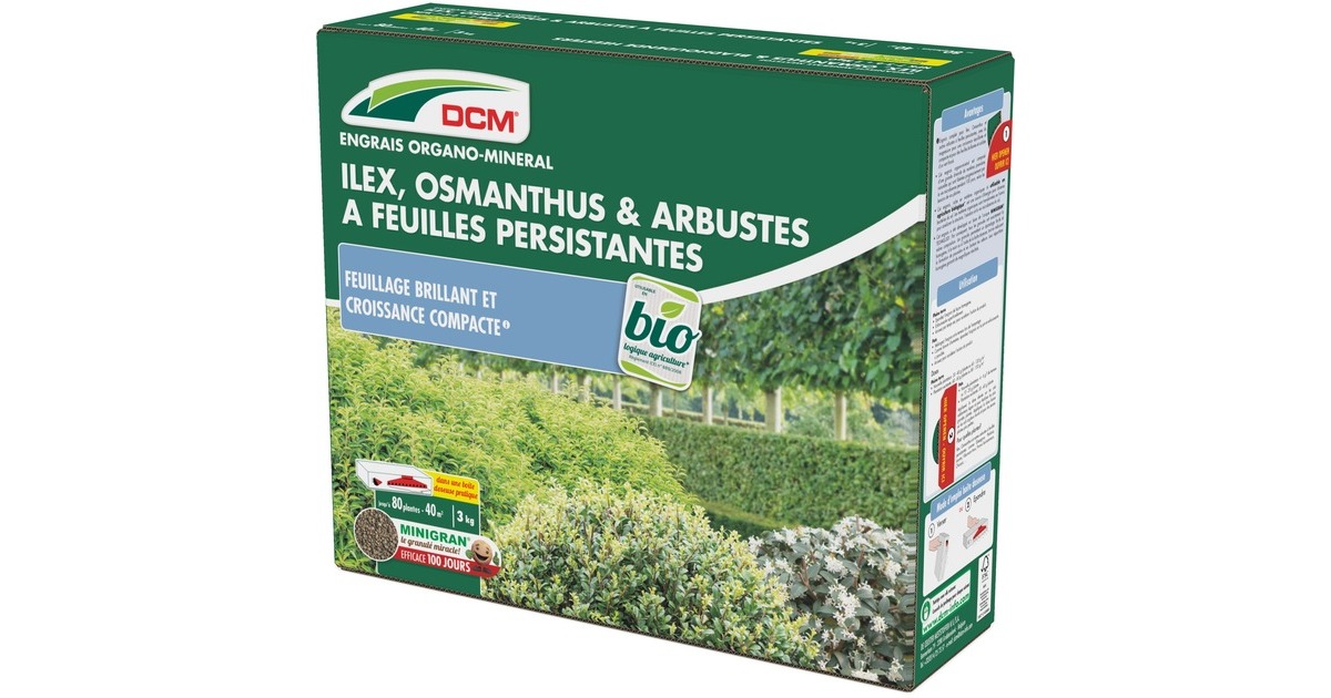 DCMMeststof Ilex, Osmanthus & Bladhoudende Heesters 3 kg  (Tot 40 m²)
