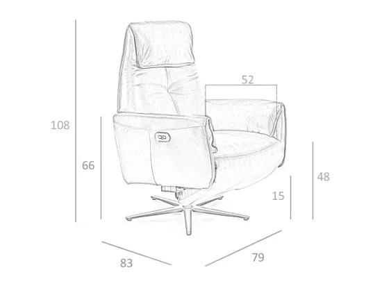 Fauteuil relax pivotant en cuir Arena 5086 ANGEL CERDA