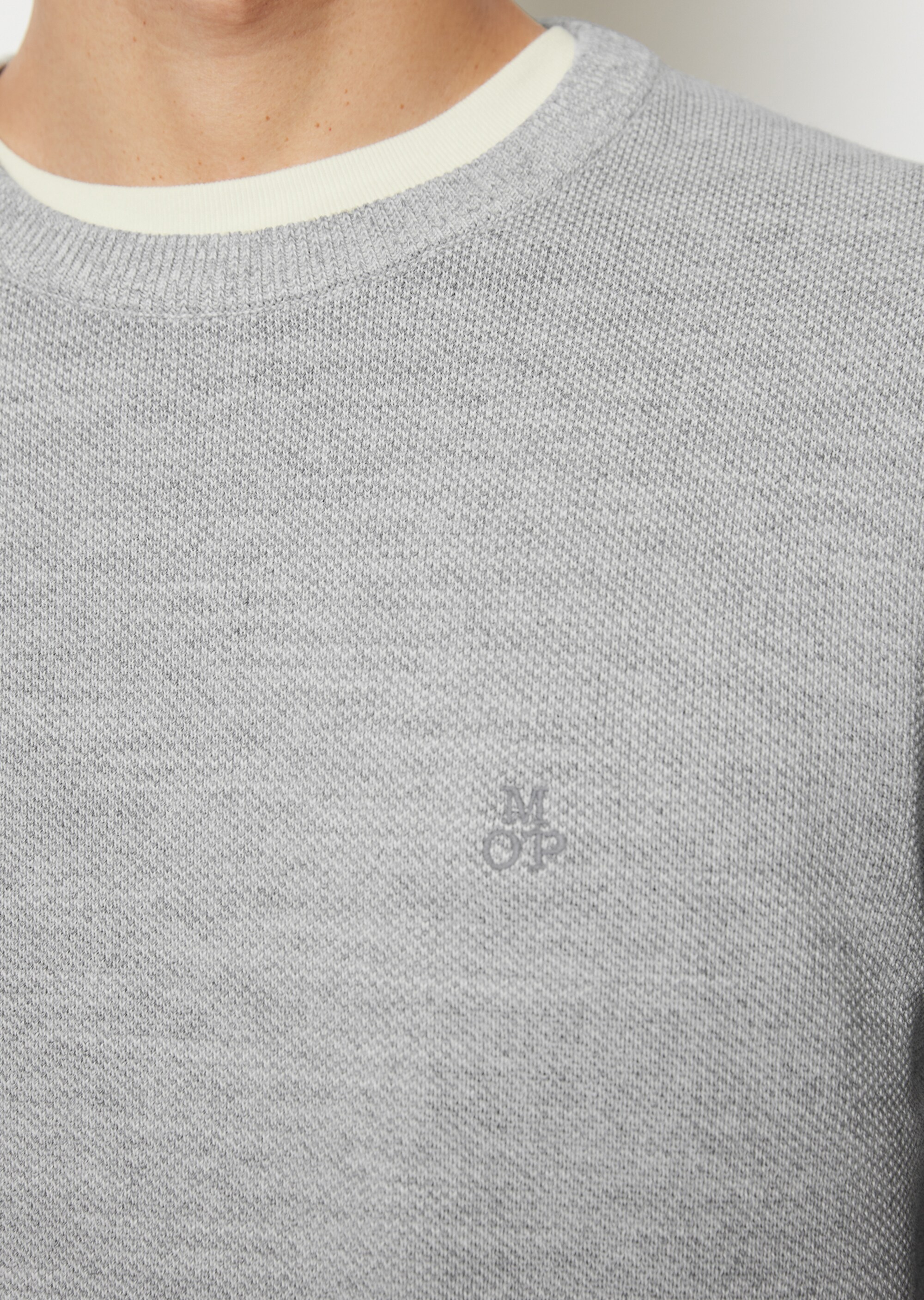 Pullover regular mit feiner Piqué-Struktur
