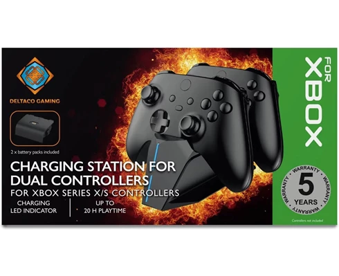 Deltaco Dubbel laddningsdocka för Xbox Series X