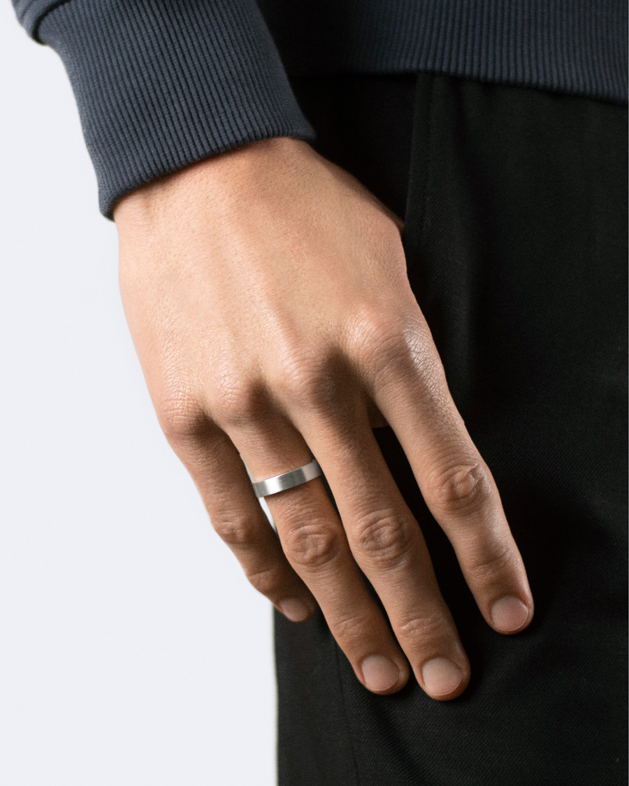 LE GRAMME Ribbon Brushed Ring Sterling Silver 7g