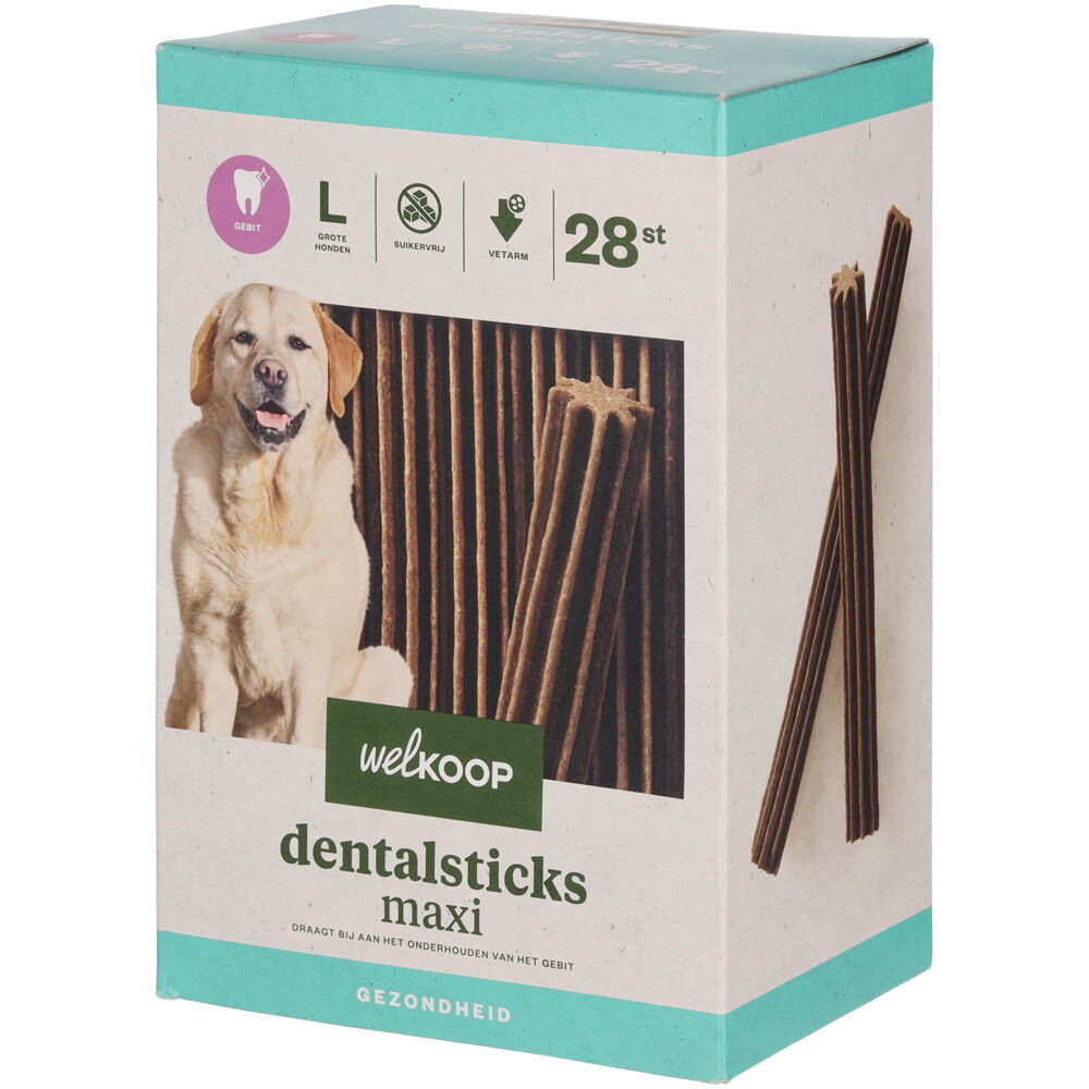 Welkoop - Dentalsticks Maxi - 28 Stuks - kip - L