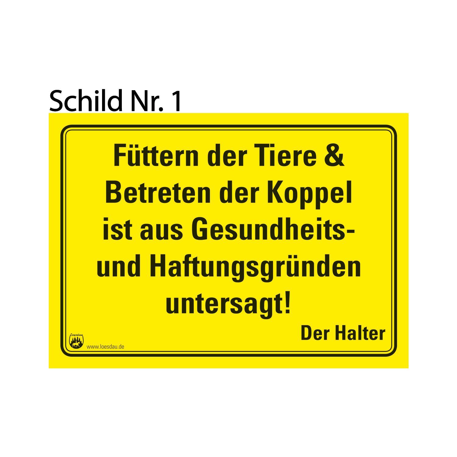 Loesdau Hinweisschild  - 1