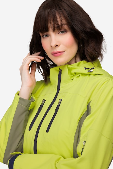Funktions-Jacke, Kapuze, wasserabweisende Zipper