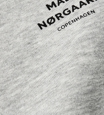 Mads Nørgaard Sweatshirt - Crewie Half Zip - Grau Meliert