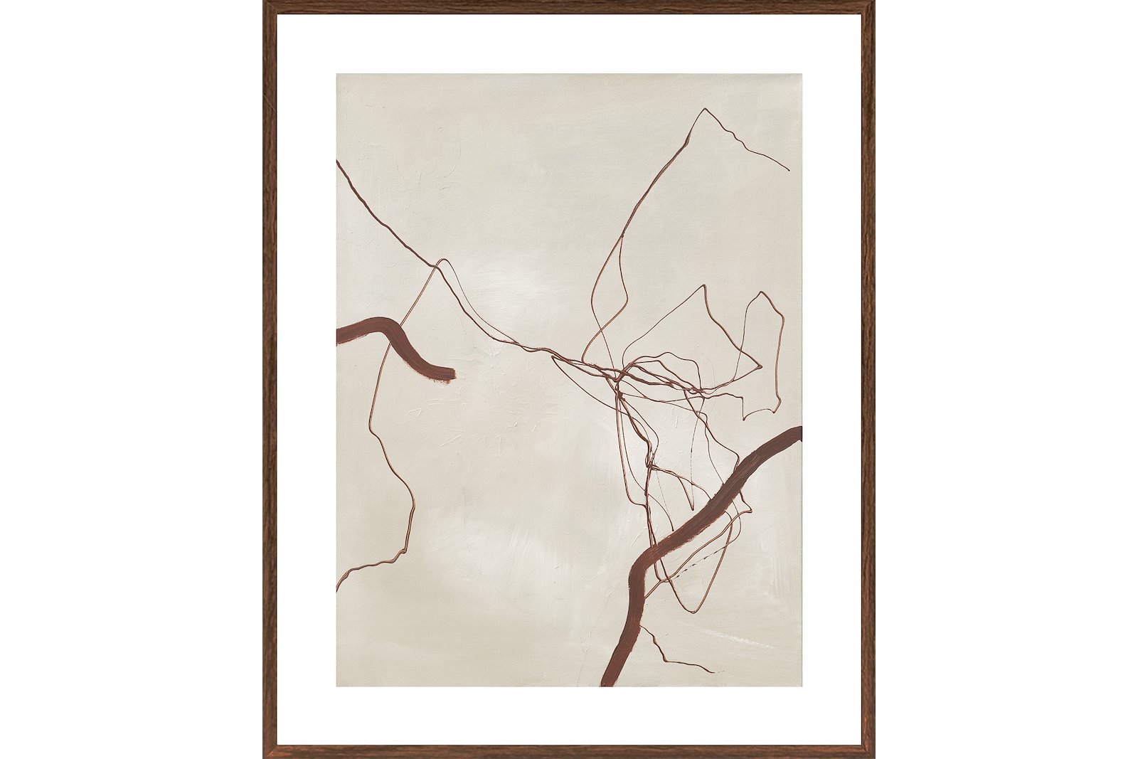 Newline New level bilde Poster med valnøtt ramme 40x50 cm