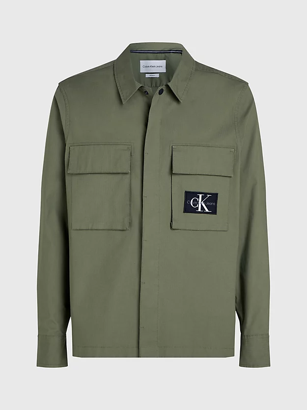 Jaqueta camisa ripstop com vários bolsos