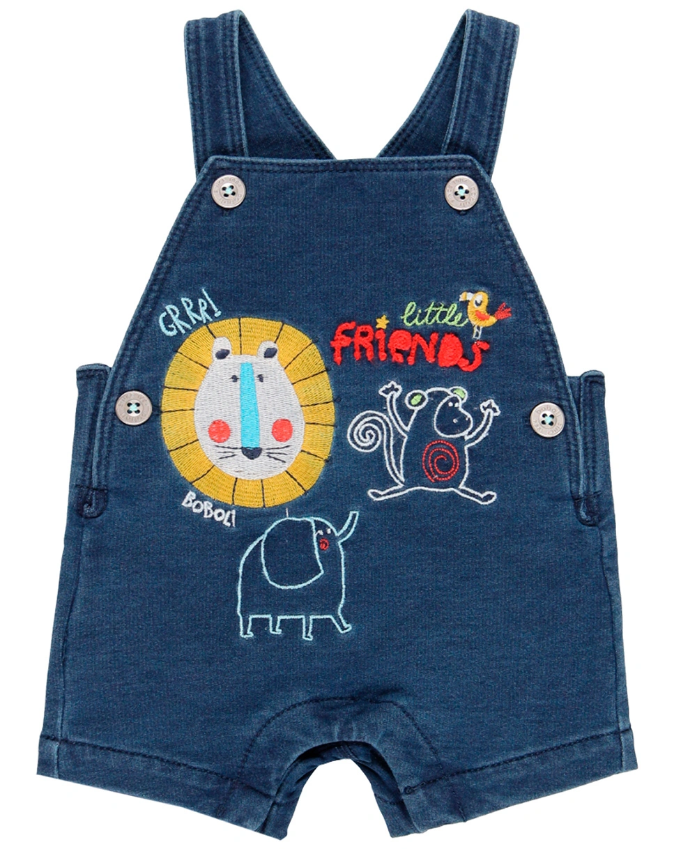 Sweat-Latzhose LITTLE FRIENDS in blau