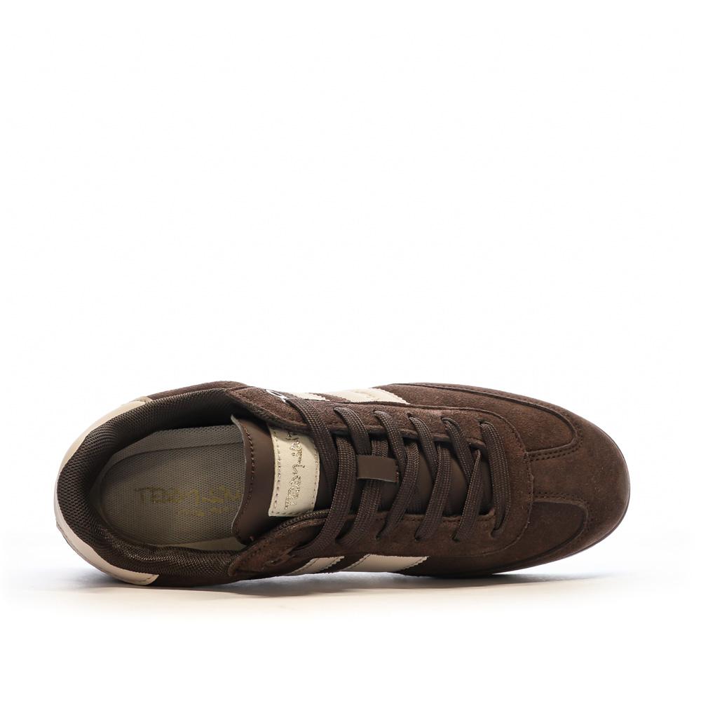 Teddy Smith Baskets Marron Homme Teddy Smith White Suede