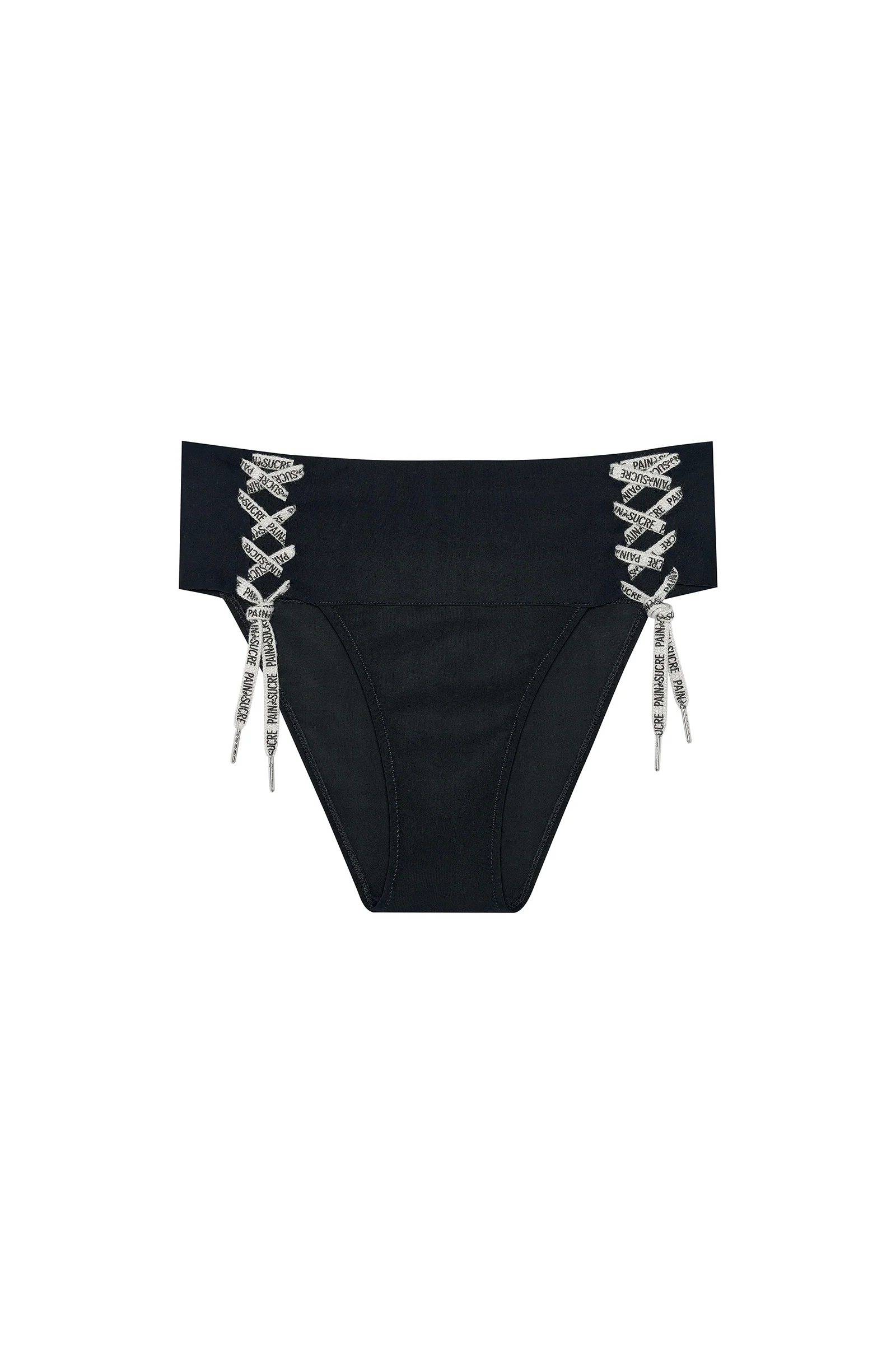 calio Bas de maillot de bain emboitant noir à lacets Noir